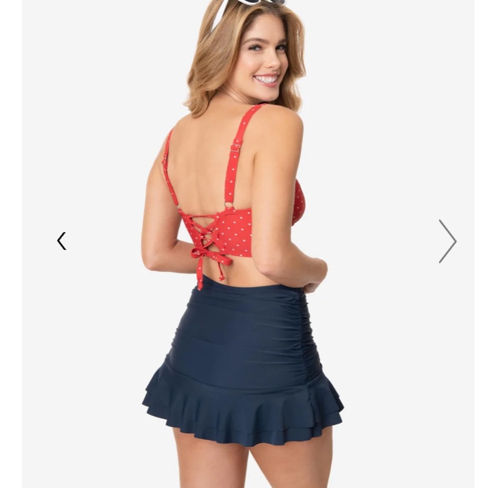 Unique Vintage NWT Skirted High‎ Waist Alice Swim Skirt Bottom ONLY - Picture 5 of 5